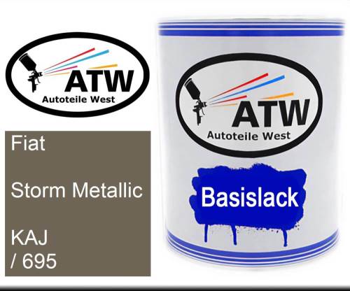 Fiat, Storm Metallic, KAJ / 695: 1L Lackdose, von ATW Autoteile West.